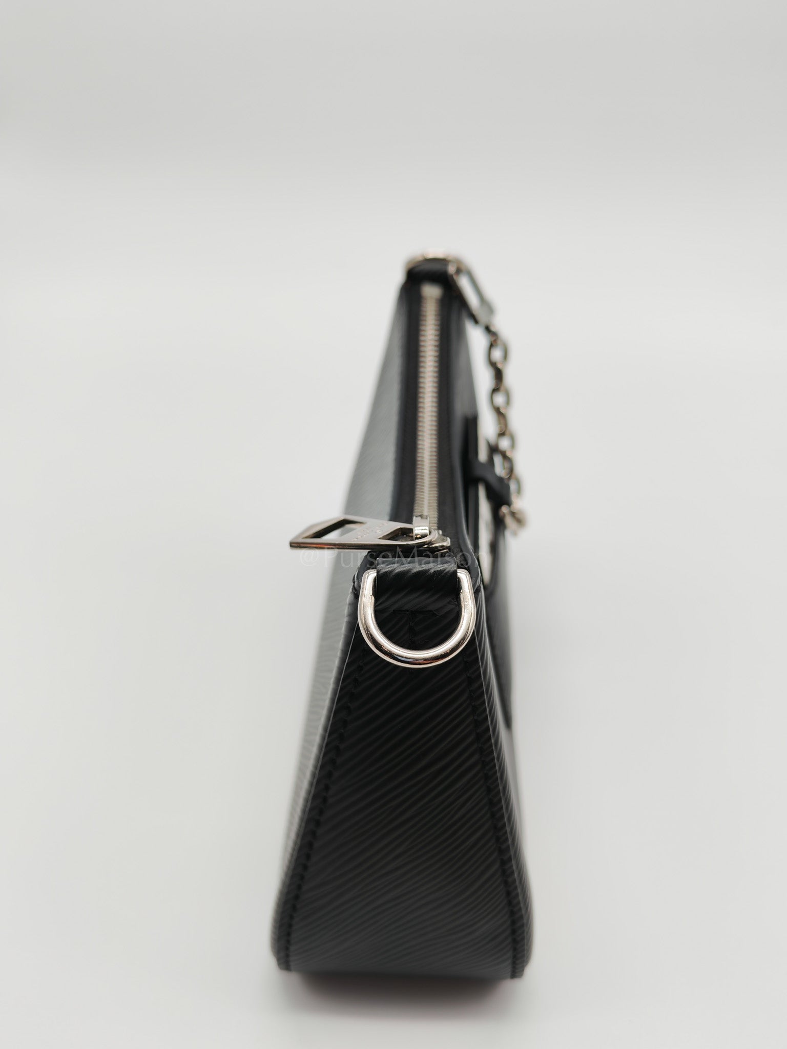 Marellini in Black Epi Leather Shoulder Bag ( Microchip) | Purse Maison Luxury Bags Shop