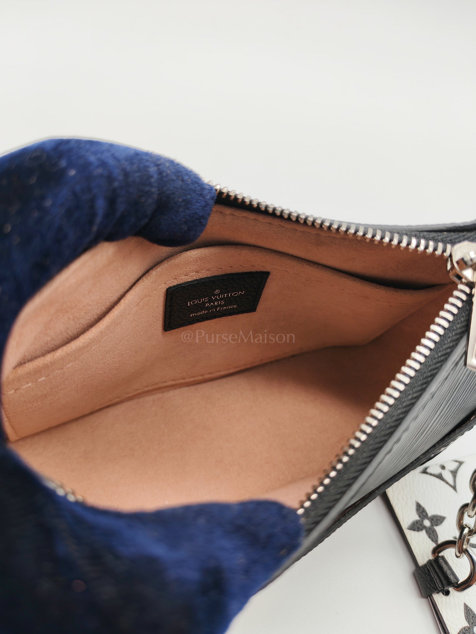 Marellini in Black Epi Leather Shoulder Bag ( Microchip) | Purse Maison Luxury Bags Shop