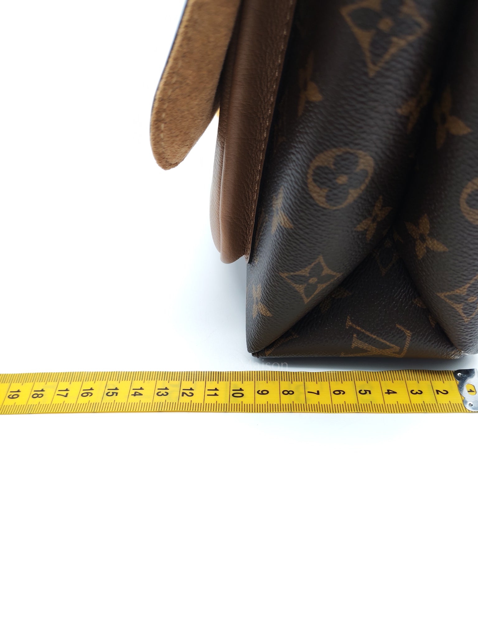 Marignan in Monogram Canvas with Tan Grained Calfskin Shoulder Bag (Date Code: AR2169) | Purse Maison Luxury Bags Shop