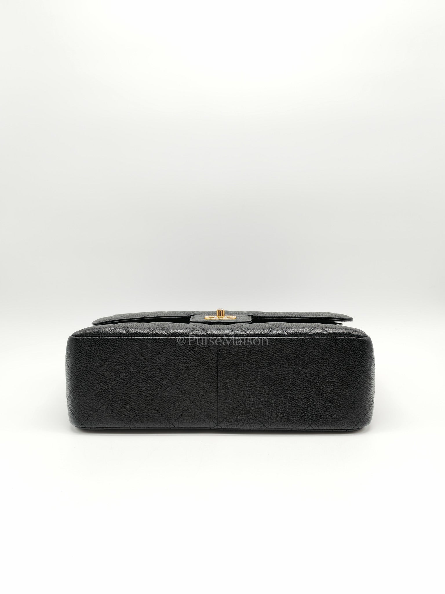 Classic Double Flap Jumbo In Black Caviar Leather and Gold Hardware Series 15