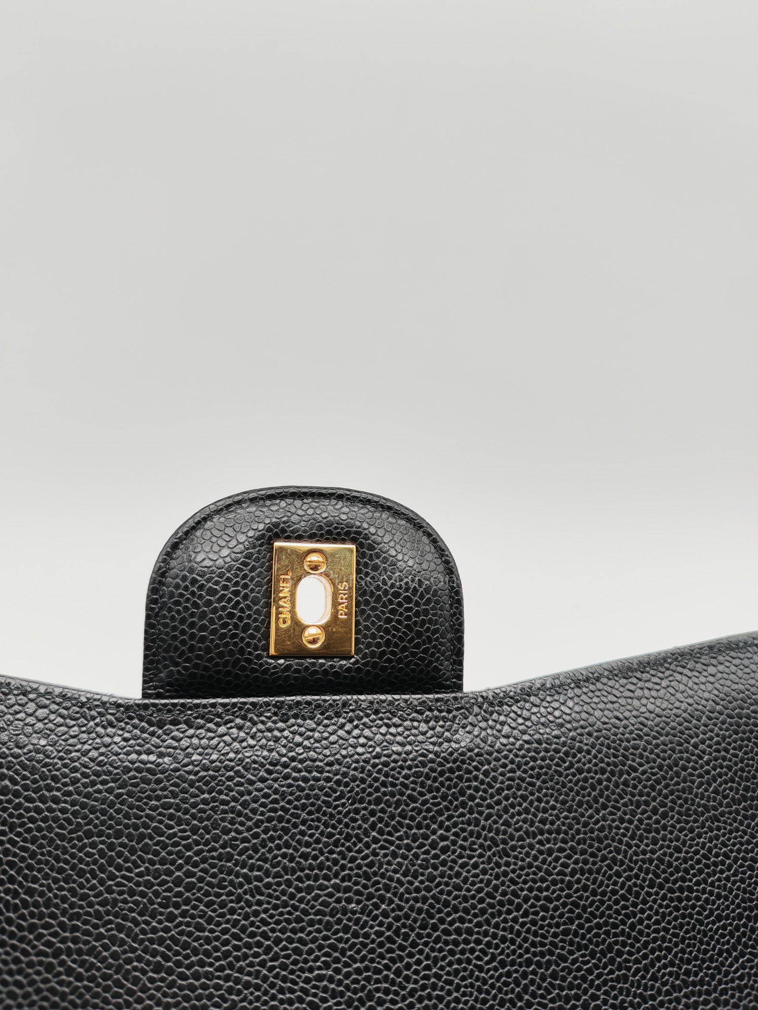 Classic Double Flap Jumbo In Black Caviar Leather and Gold Hardware Series 15