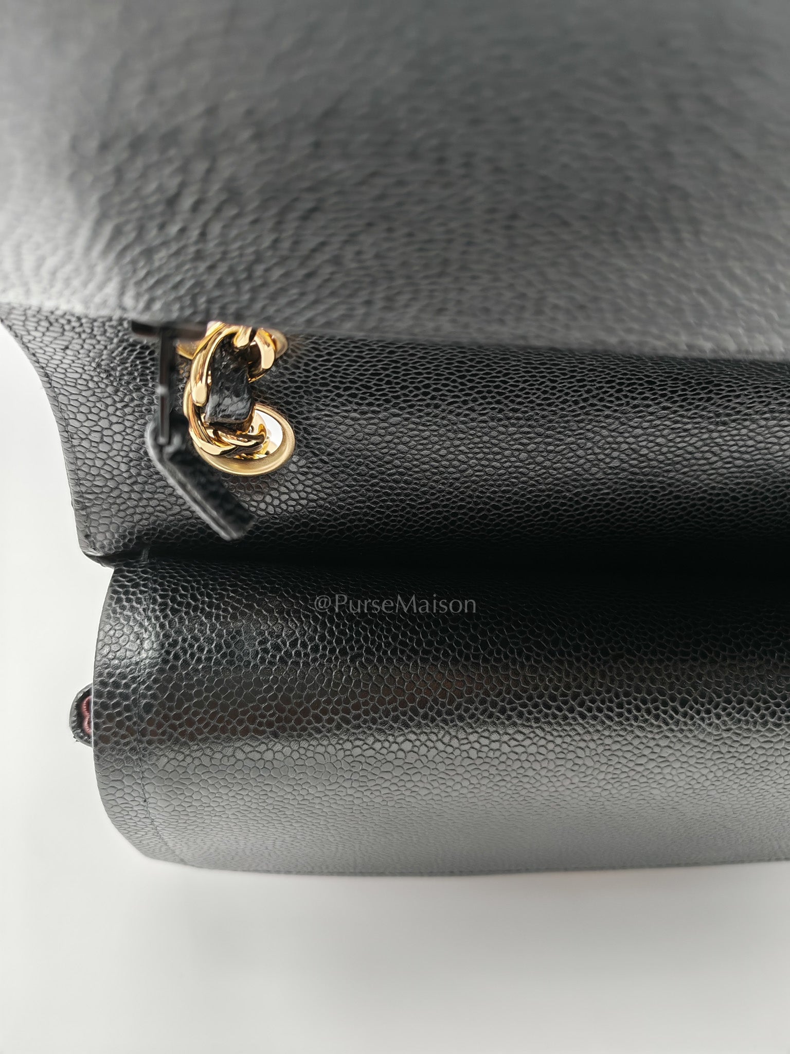 Classic Double Flap Jumbo In Black Caviar Leather and Gold Hardware Series 15