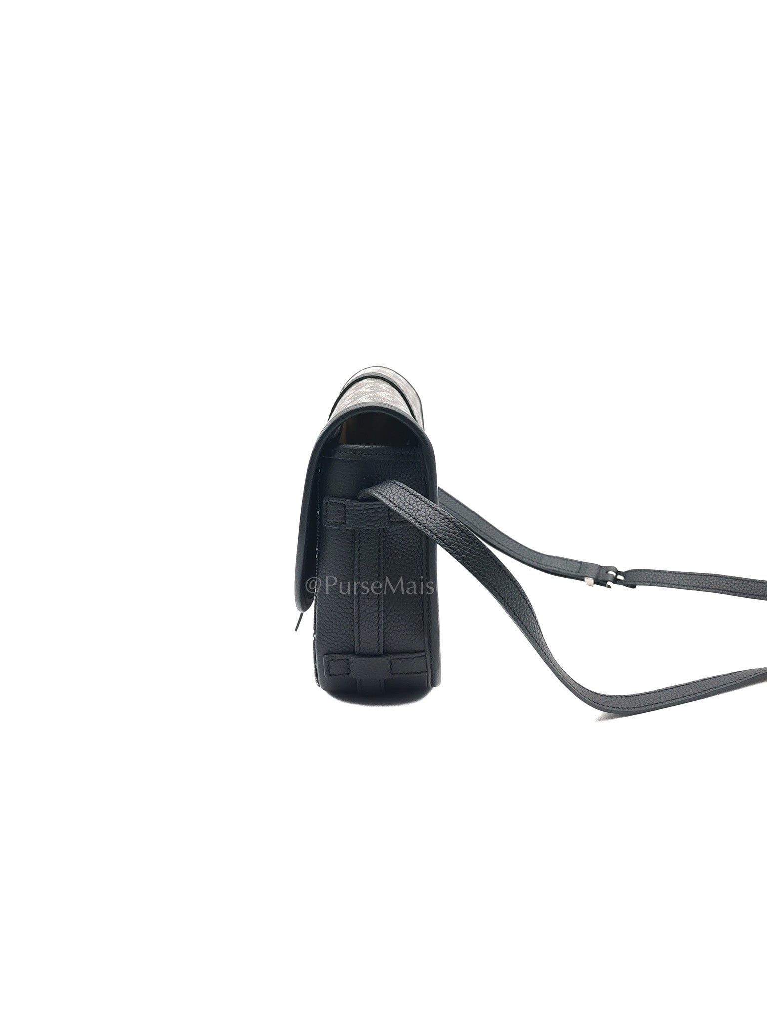 Belvedere PM in Black Goyardine Canvas Crossbody Bag