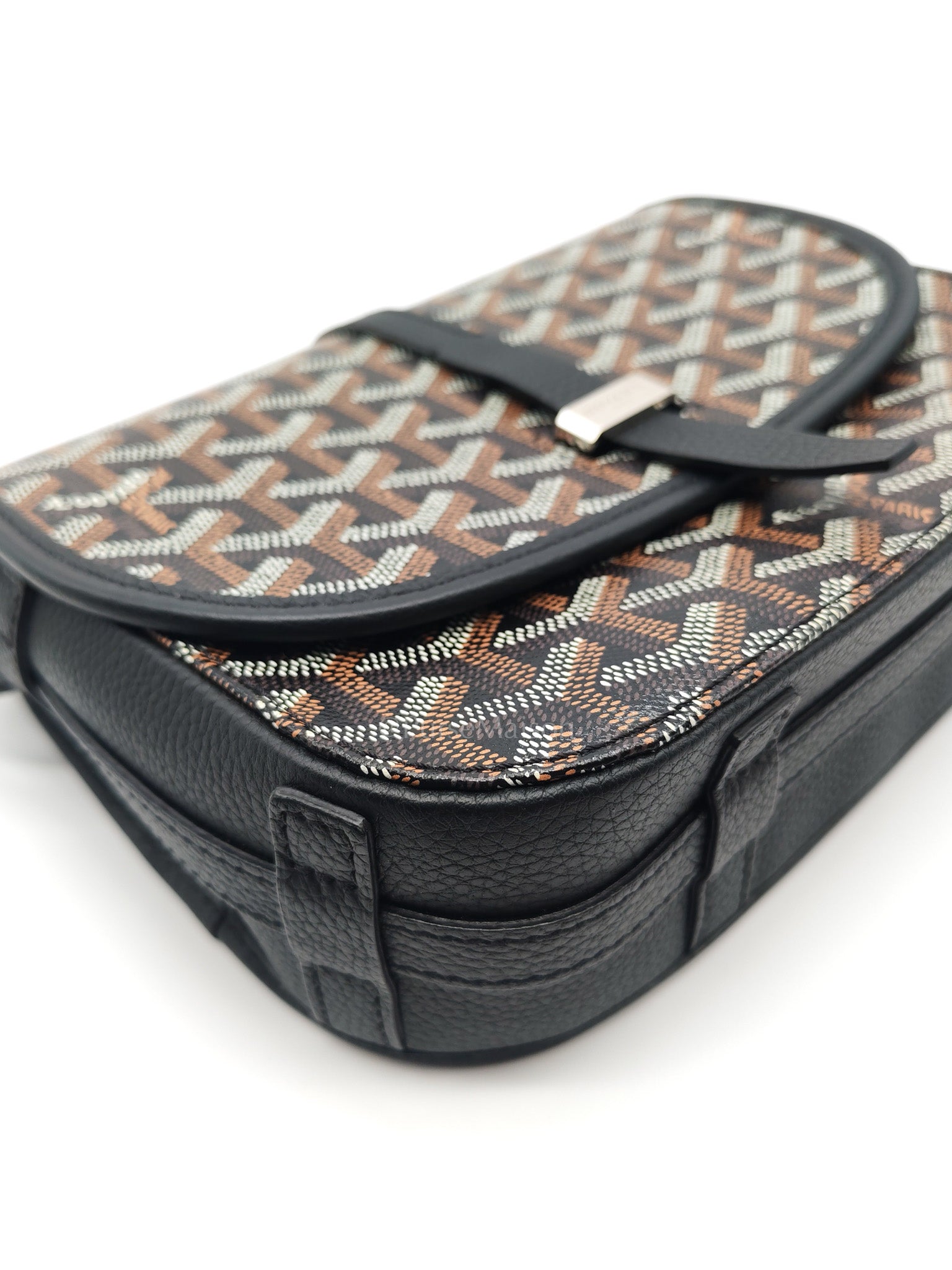 Belvedere PM in Black Goyardine Canvas Crossbody Bag