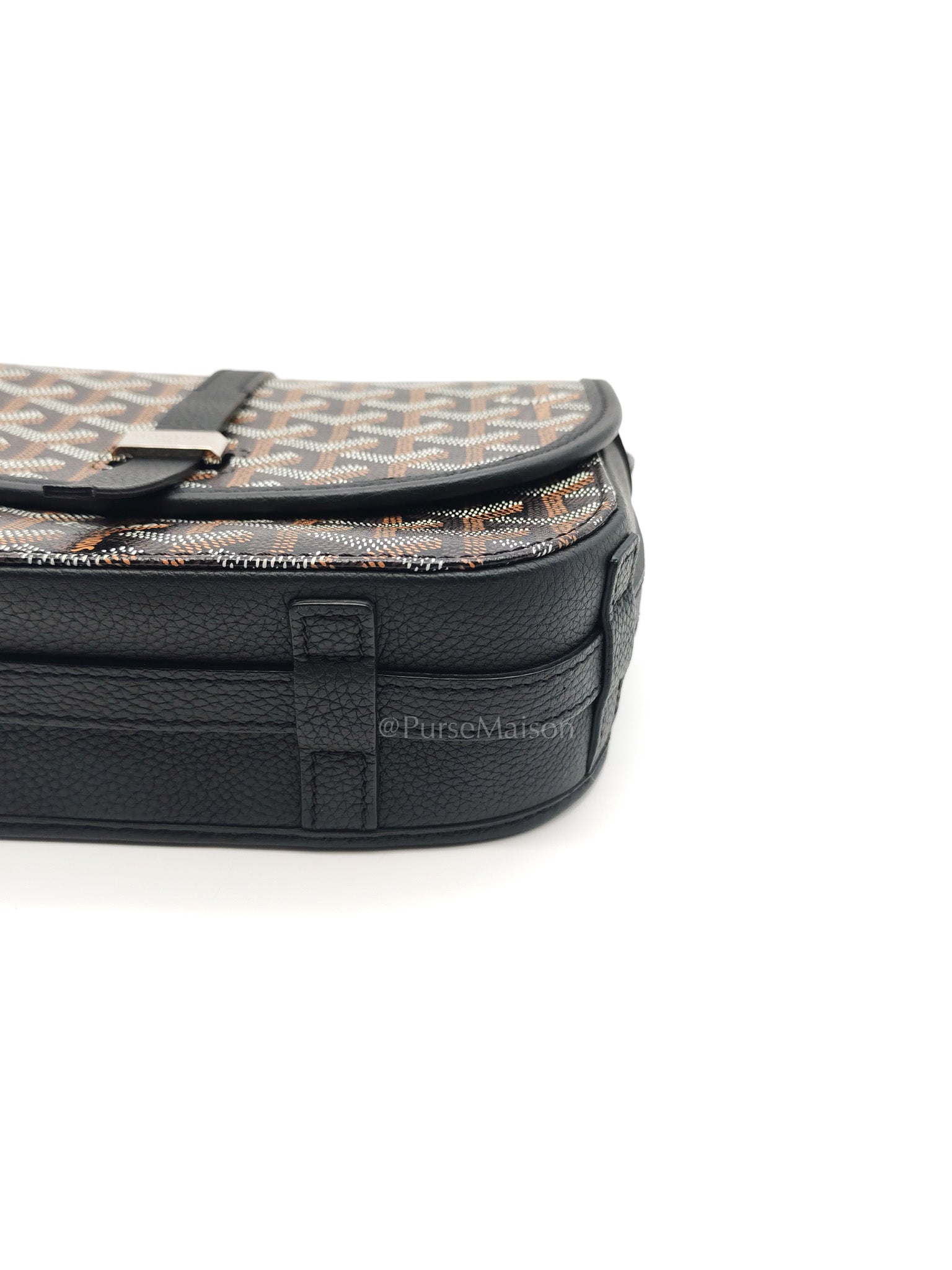 Belvedere PM in Black Goyardine Canvas Crossbody Bag