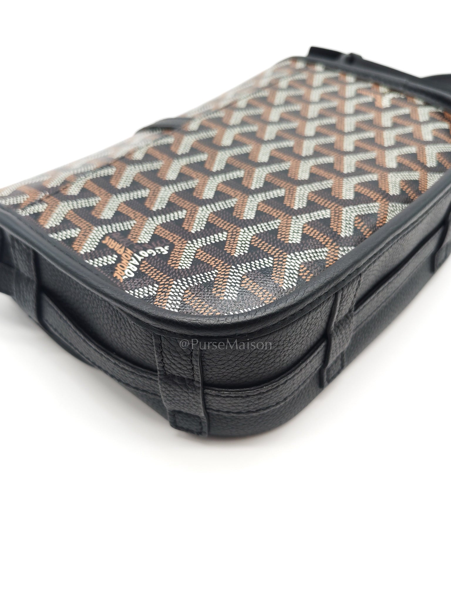 Belvedere PM in Black Goyardine Canvas Crossbody Bag