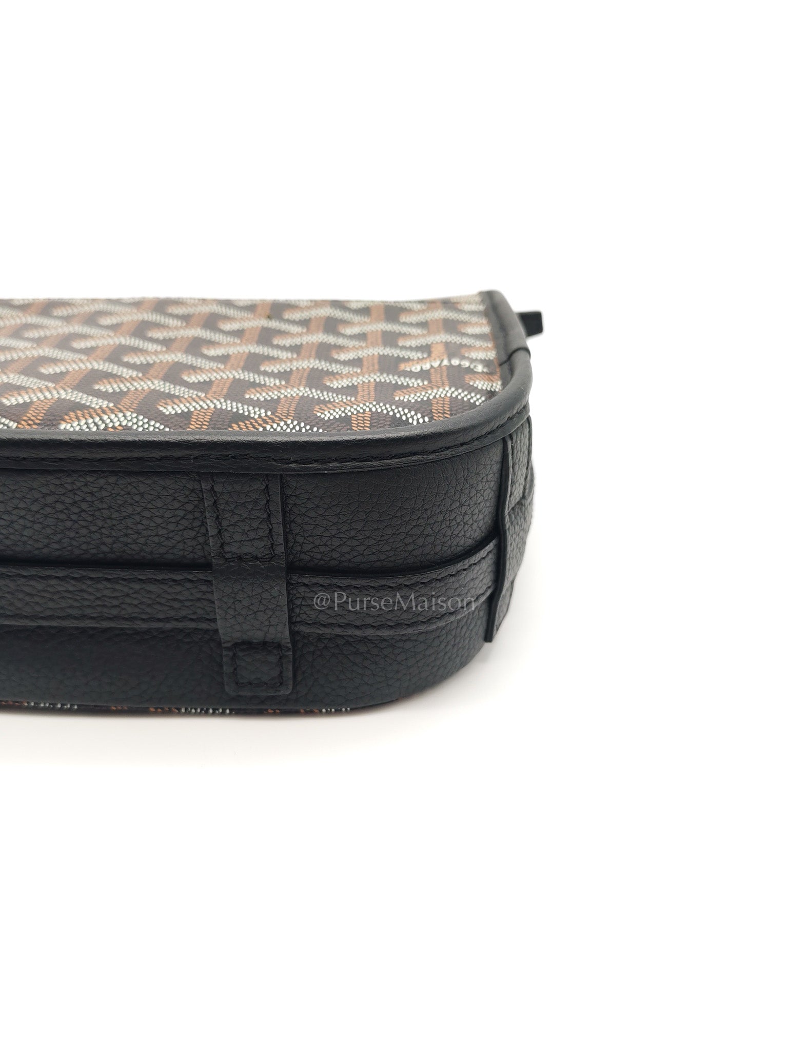 Belvedere PM in Black Goyardine Canvas Crossbody Bag