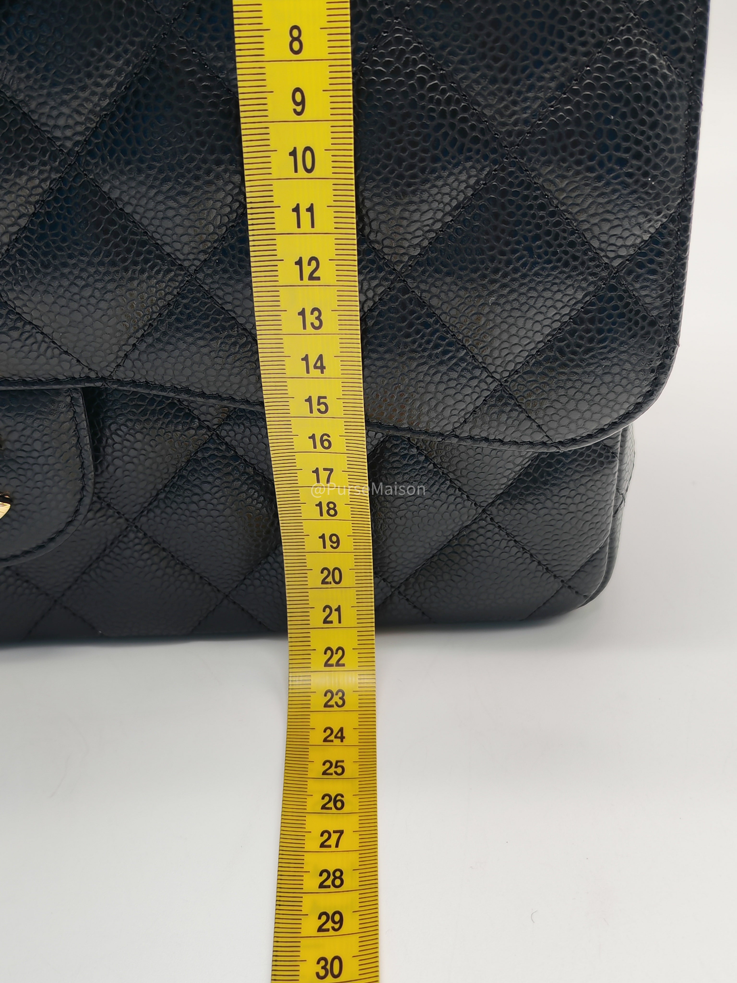 Chanel Classic Double Flap Jumbo in Black Caviar Leather Gold Hardware (Series 26)