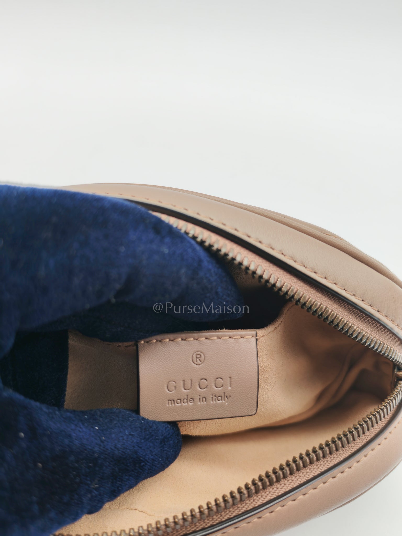 Marmont Belt Bag in Dusty Rose | Purse Maison Luxury Bags Shop