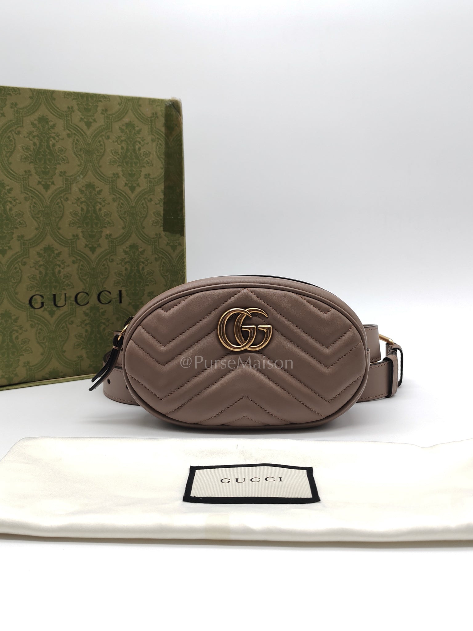 Marmont Belt Bag in Dusty Rose | Purse Maison Luxury Bags Shop