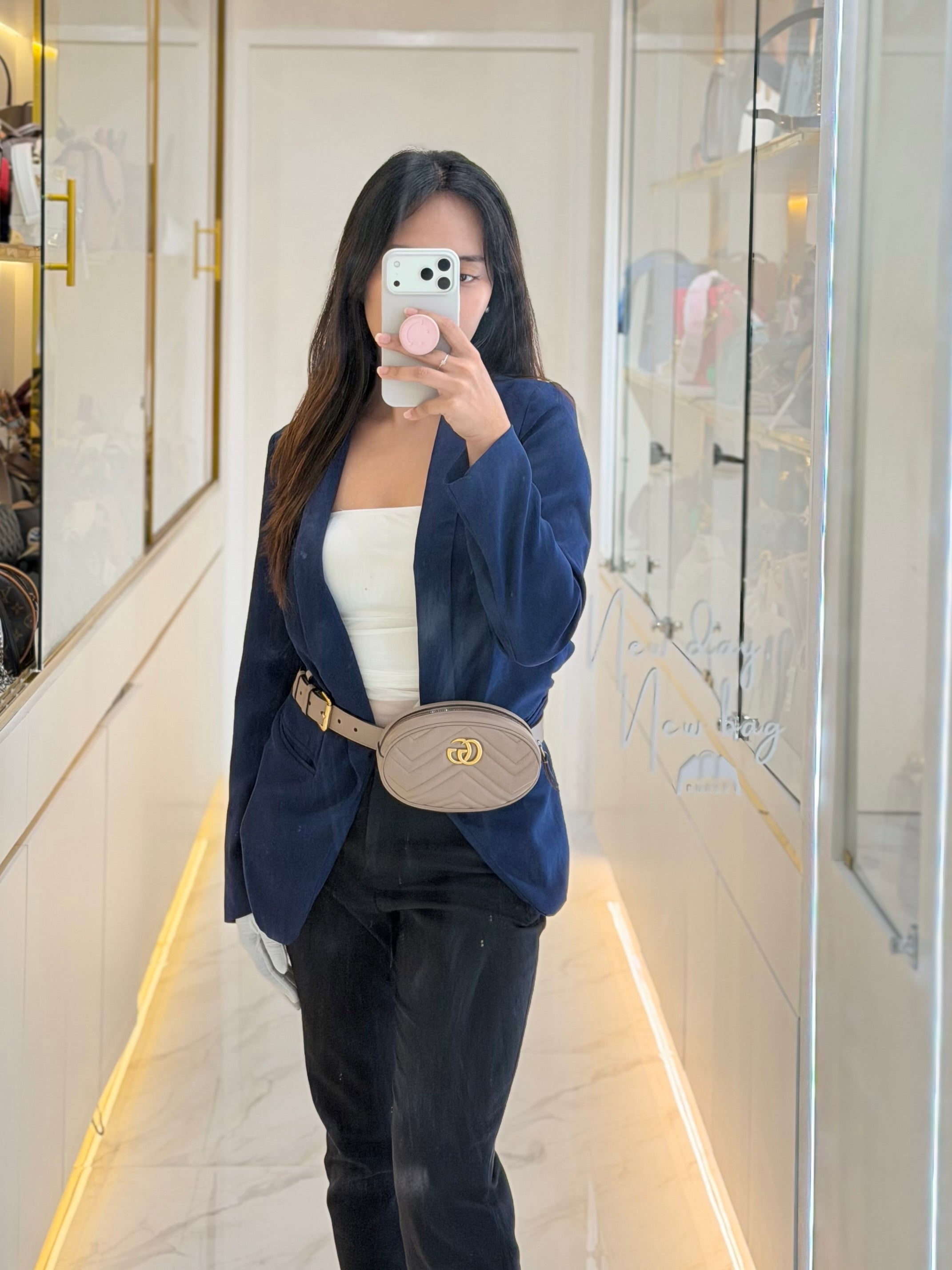 Marmont Belt Bag in Dusty Rose | Purse Maison Luxury Bags Shop