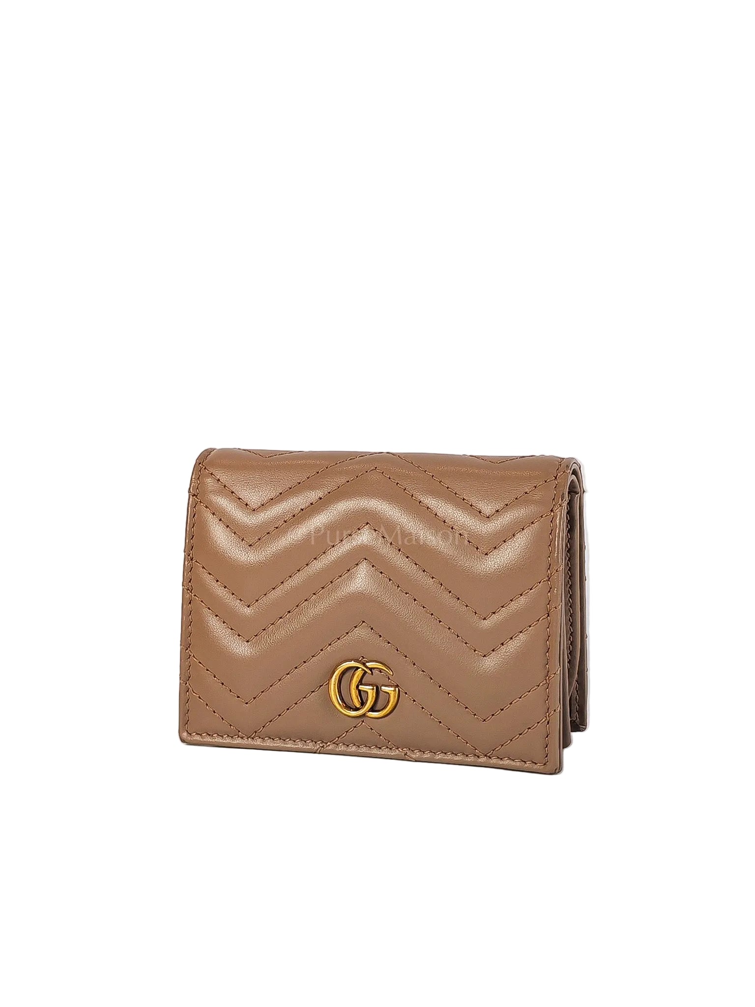 Marmont Bifold Card Case Wallet in Dusty Rose | Purse Maison Luxury Bags Shop