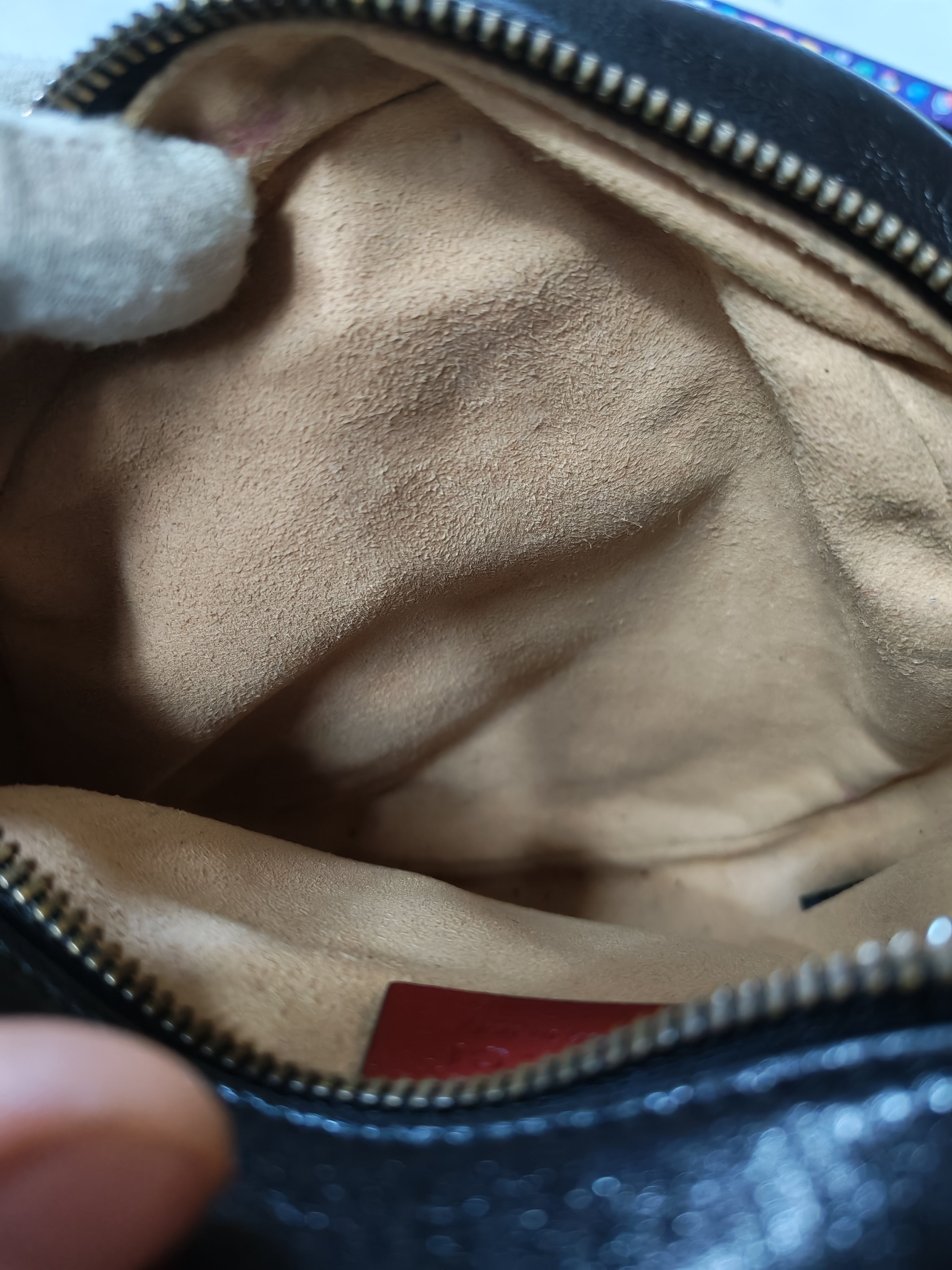 Marmont Black/Red Torchon Round Chain Bag | Purse Maison Luxury Bags Shop