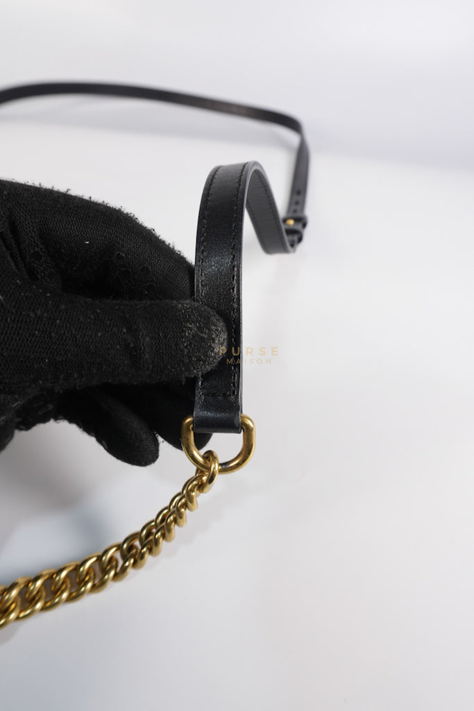 Marmont Camera Bag in Black Matelasse Leather | Purse Maison Luxury Bags Shop