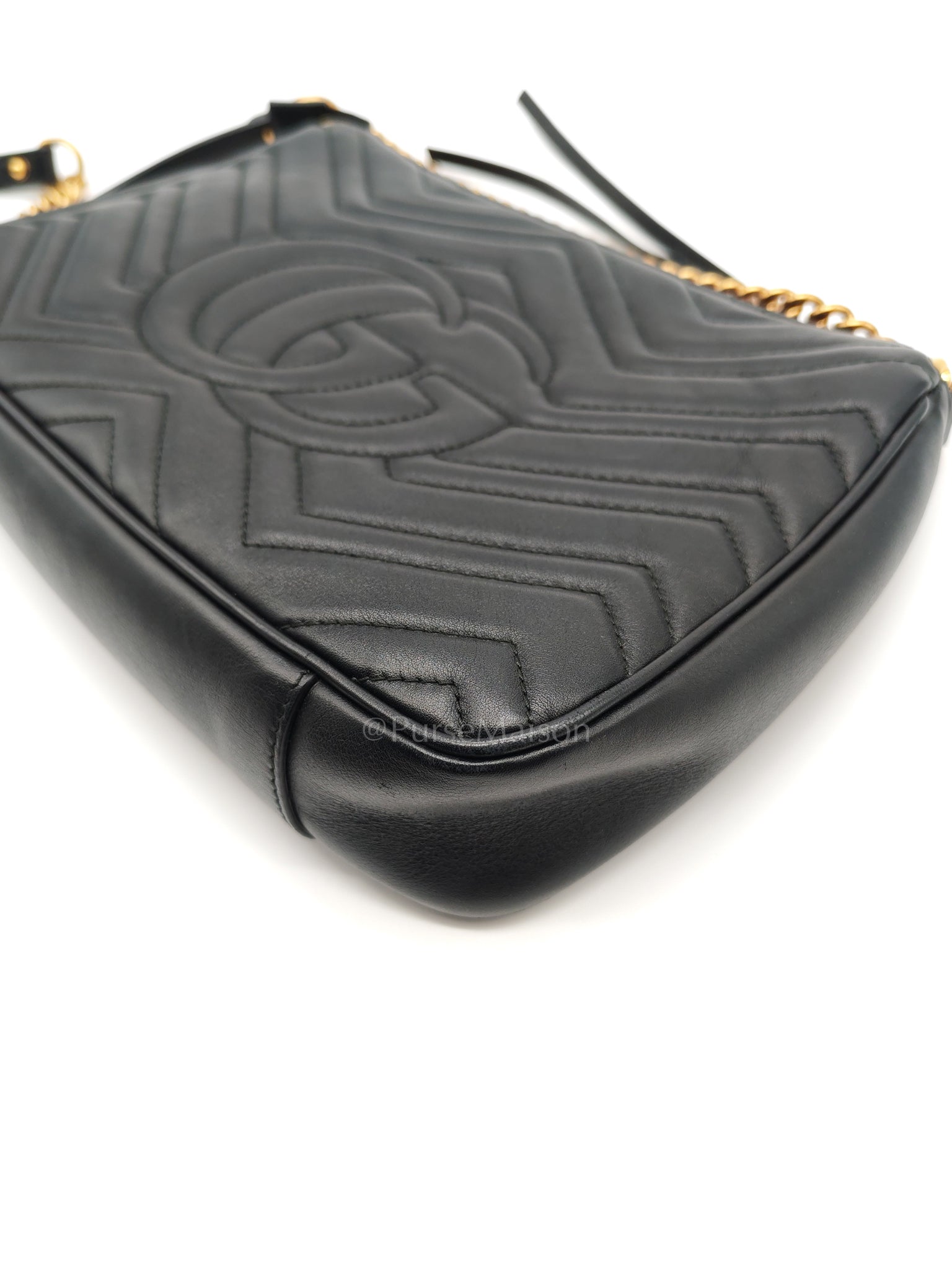 Marmont Matelasse Black Chain Shoulder Bag | Purse Maison Luxury Bags Shop