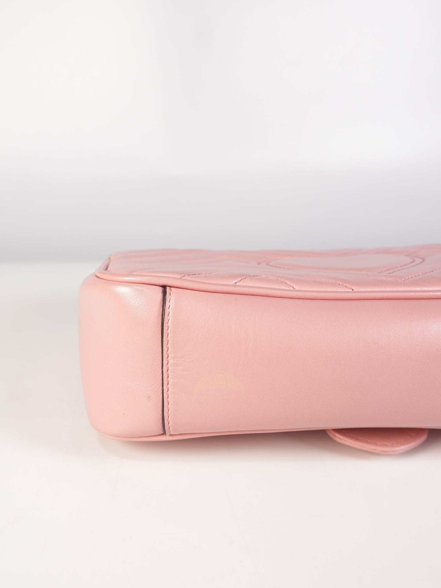 Marmont Small in Pink Matelasse Leather and Silver Hardware Crossbody Bag | Purse Maison Luxury Bags Shop