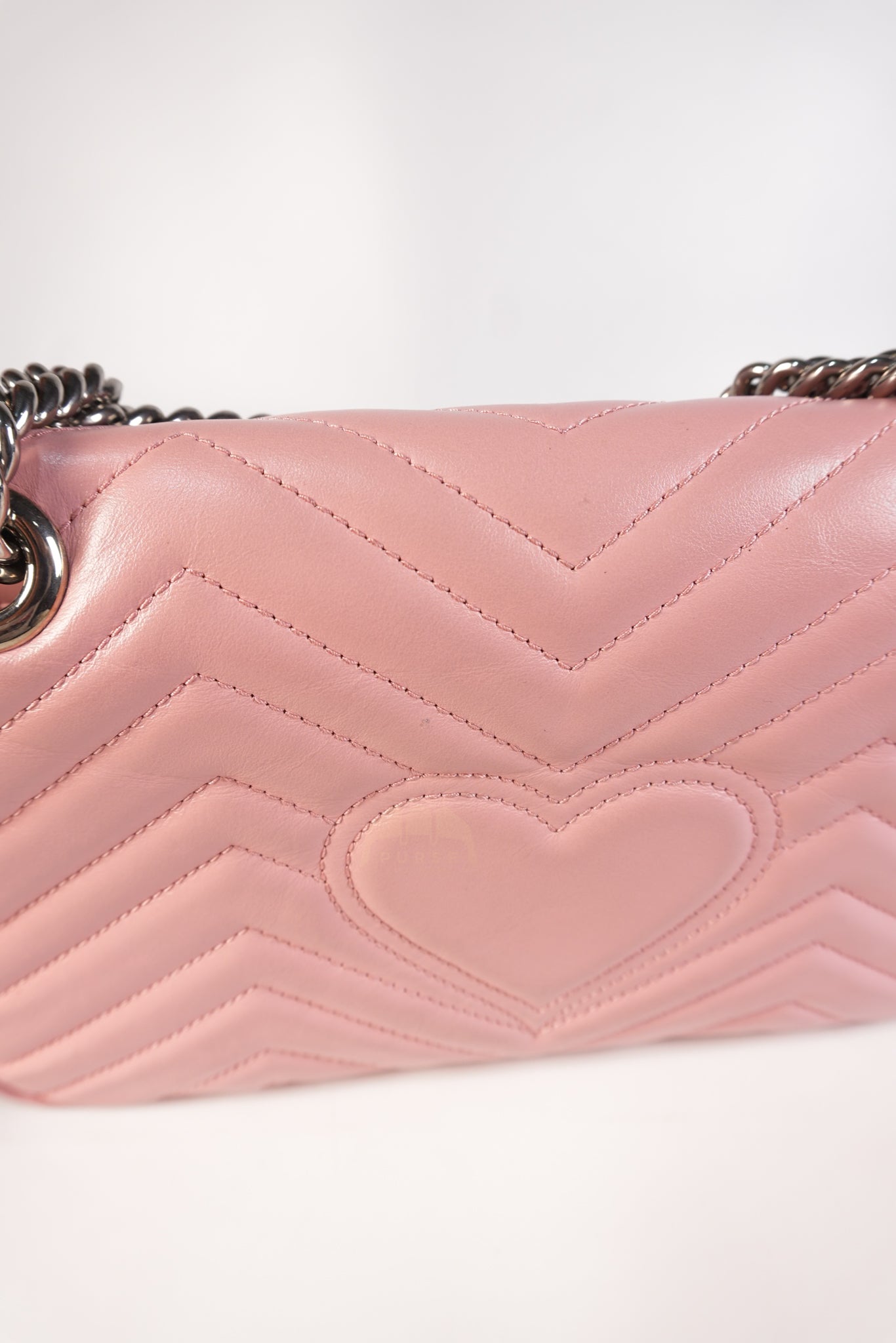 Marmont Small in Pink Matelasse Leather and Silver Hardware Crossbody Bag | Purse Maison Luxury Bags Shop