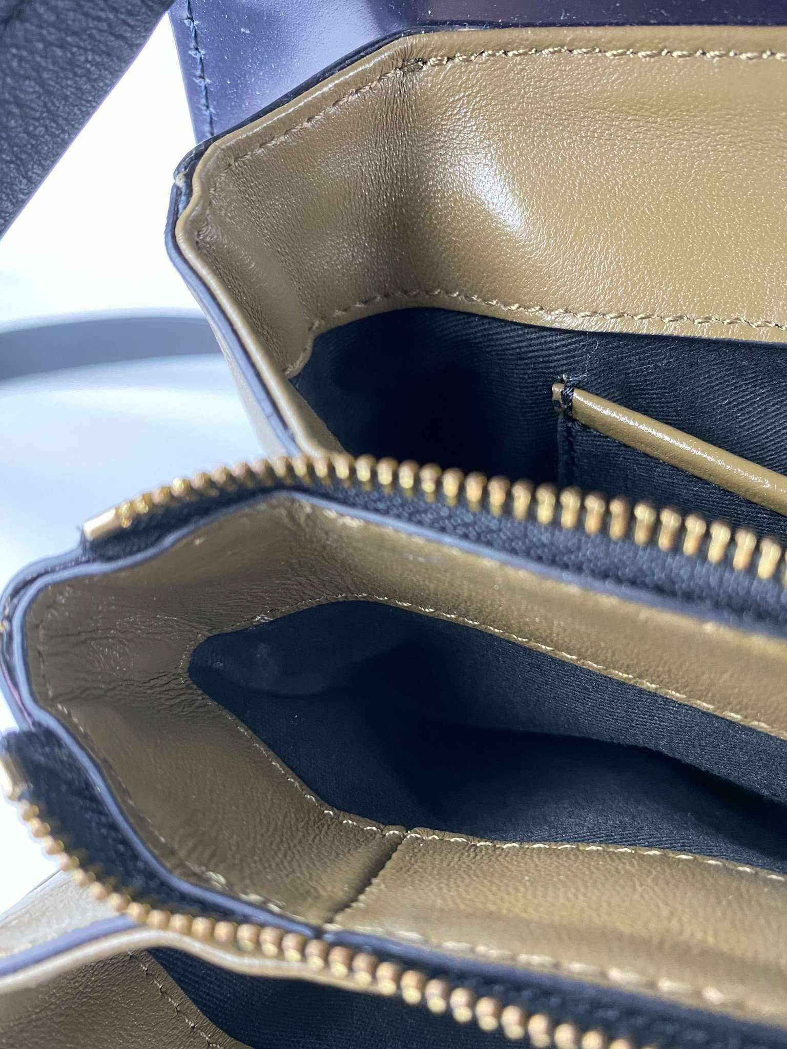 Marni Glossy Calfskin Tuk navy blue