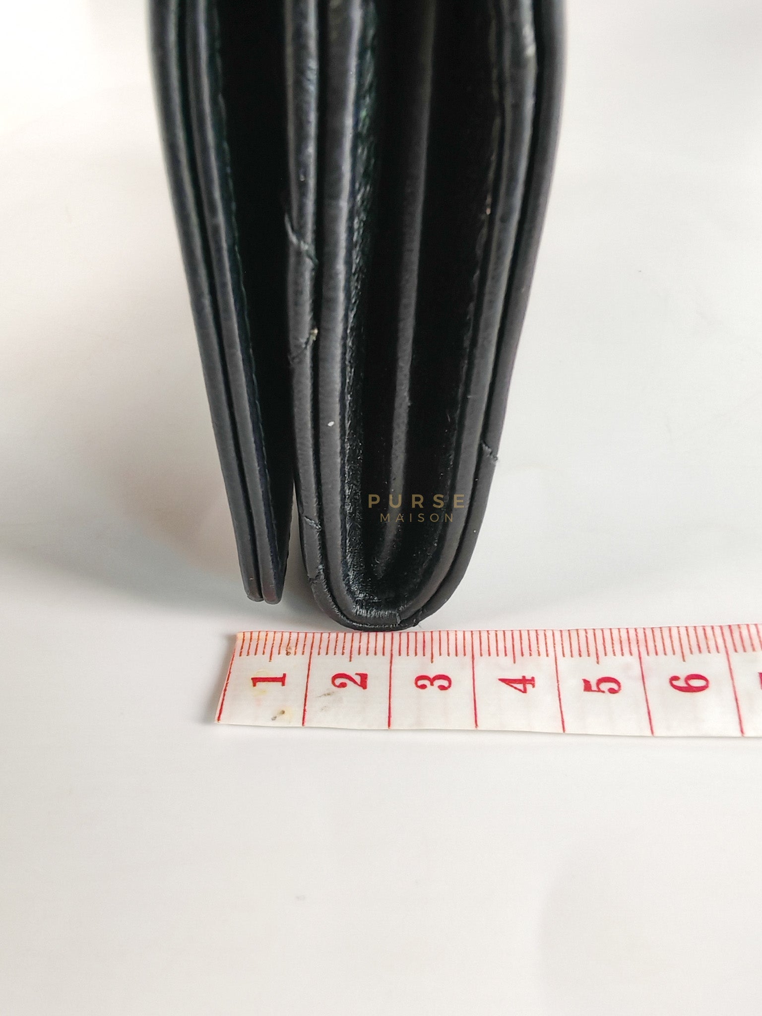 Matelasse Lambskin Leather Flap Cardholder Silver Hardware Series 24 | Purse Maison Luxury Bags Shop