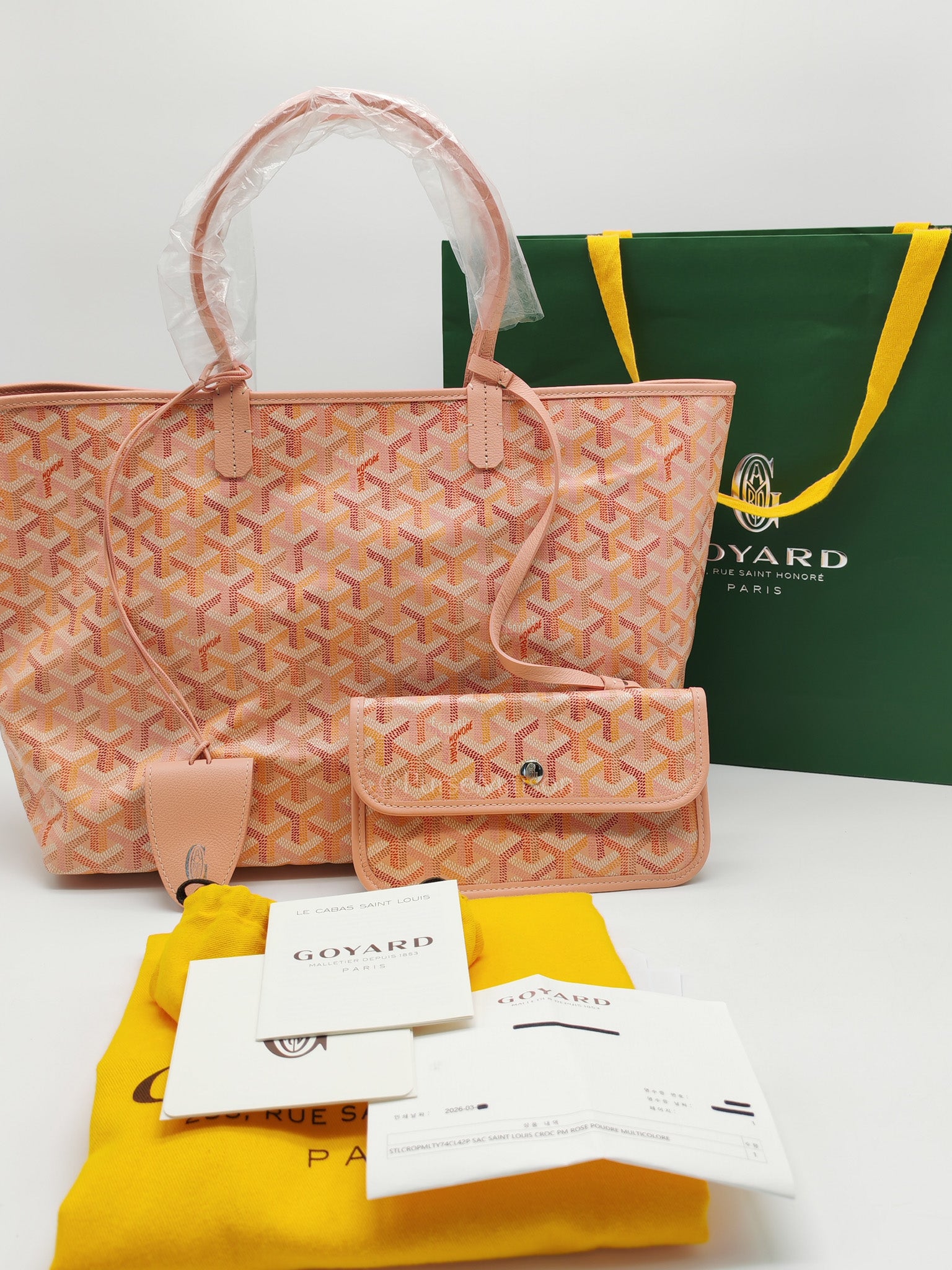 Goyard saint louis tote powder pink