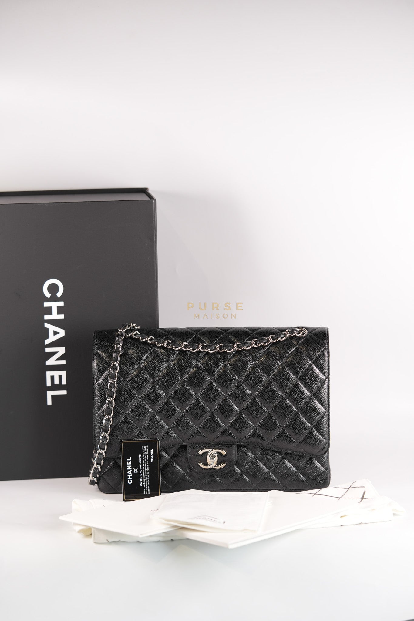 Maxi Black Silver Series 23 | Purse Maison Luxury Bags Shop