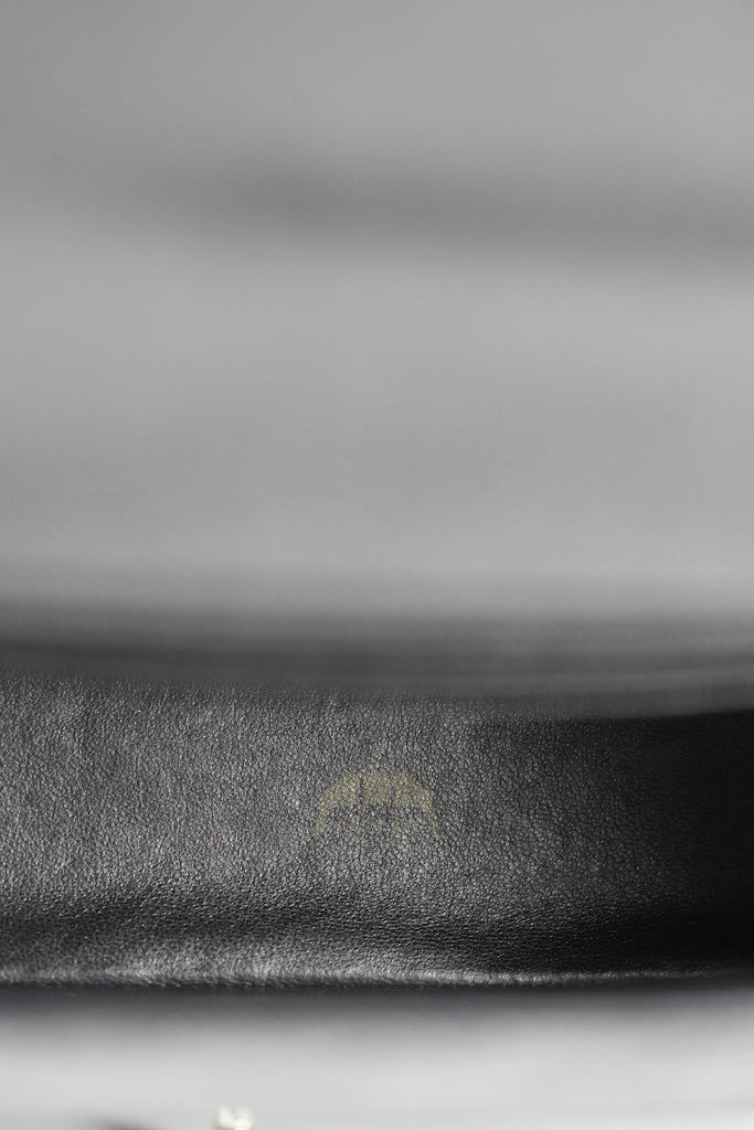 Maxi Single Flap in Black Quilted Caviar Leather and Silver Hardware Series 13 | Purse Maison Luxury Bags Shop