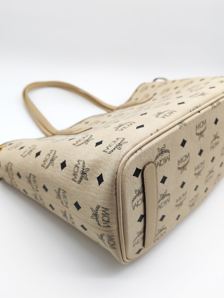 Liz Reversible Beige Shopping Tote Bag | Purse Maison Luxury Bags Shop