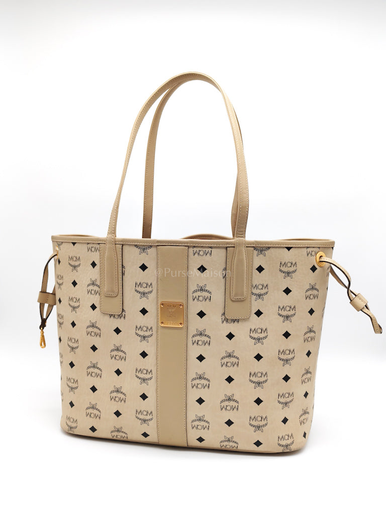 Liz Reversible Beige Shopping Tote Bag | Purse Maison Luxury Bags Shop
