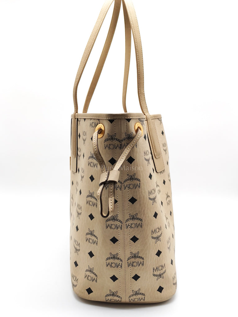 Liz Reversible Beige Shopping Tote Bag | Purse Maison Luxury Bags Shop