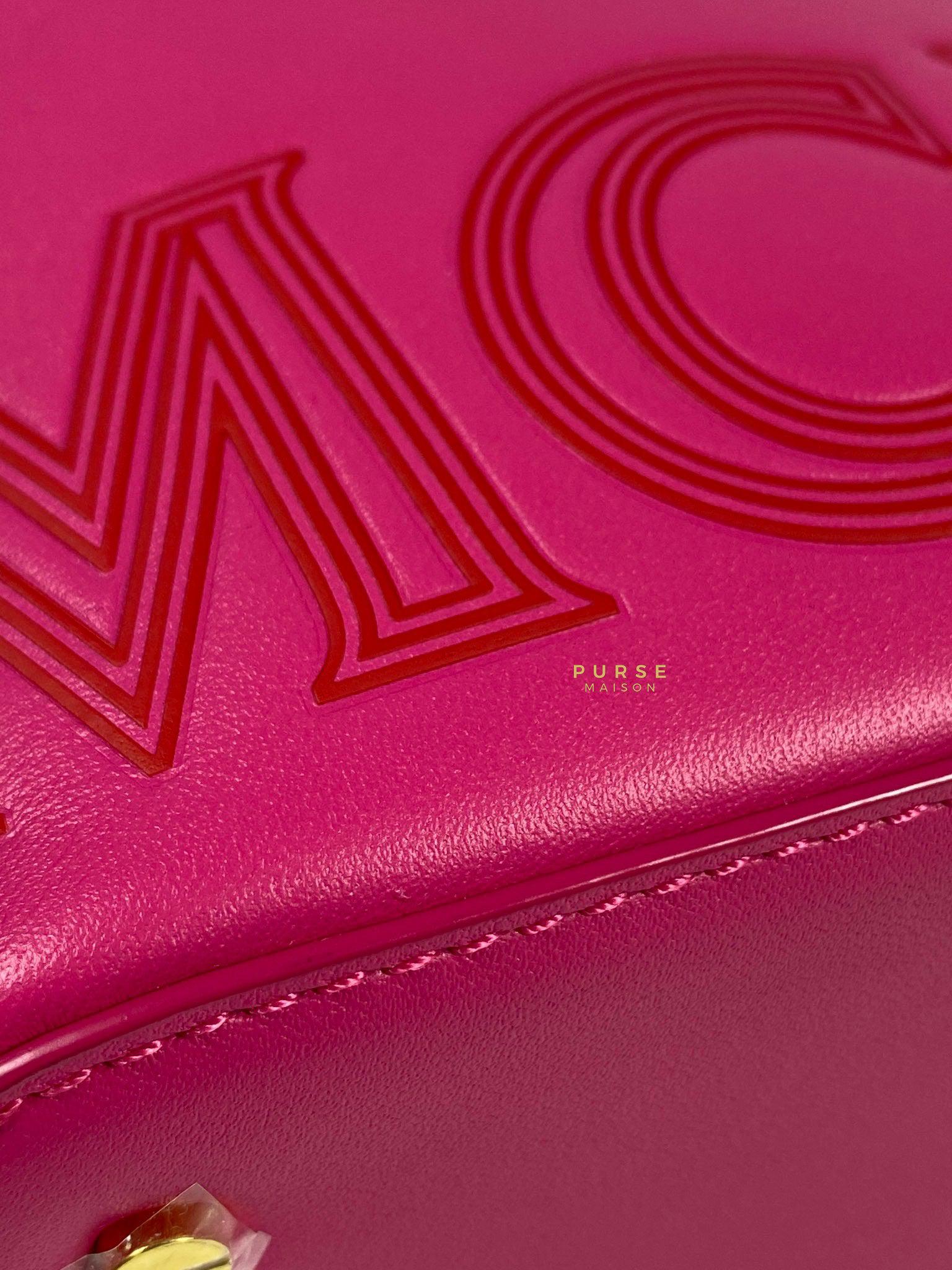 MCM Mini Chain Drawstring Beetroot Pink Bag