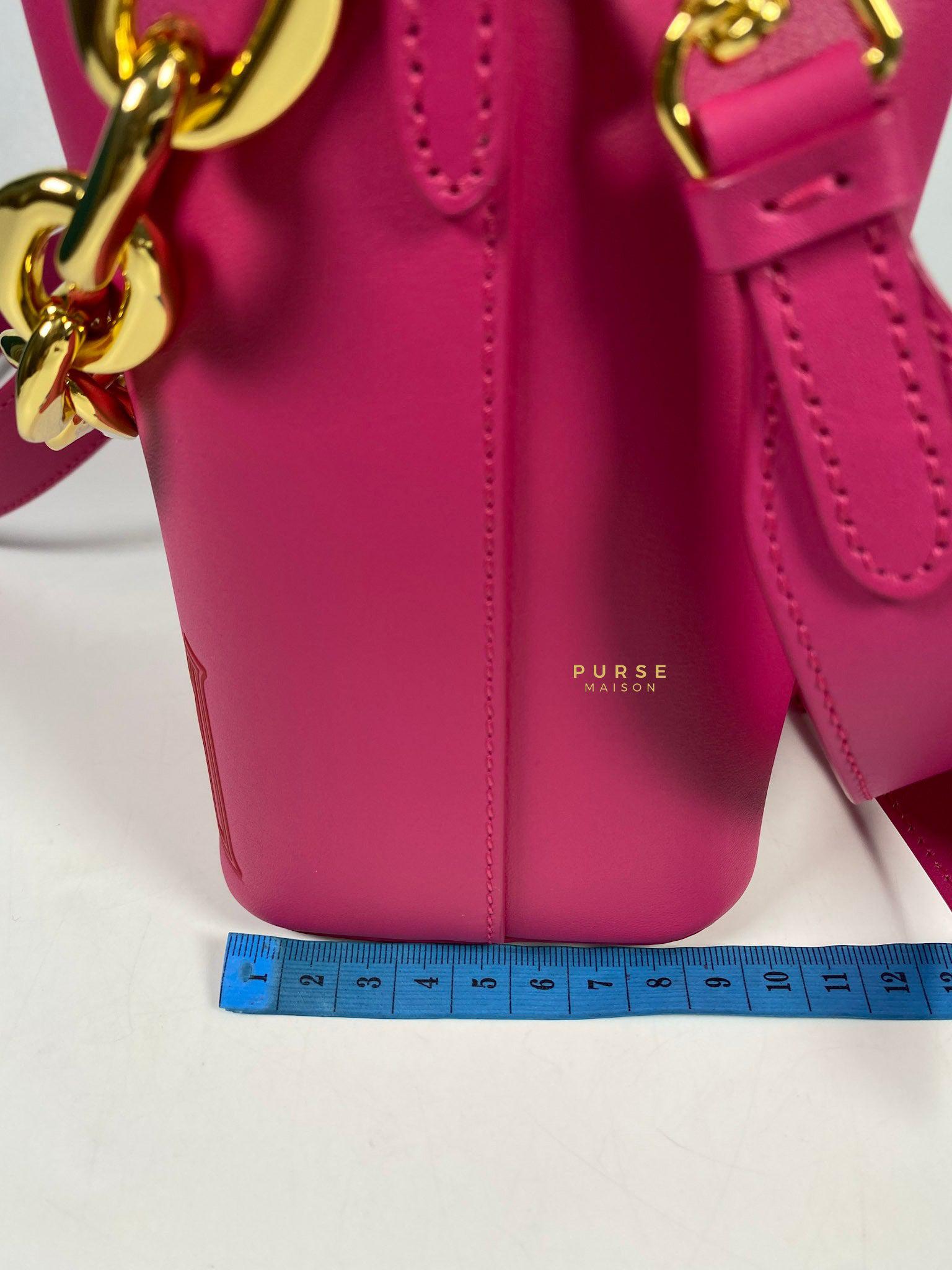 MCM Mini Chain Drawstring Beetroot Pink Bag