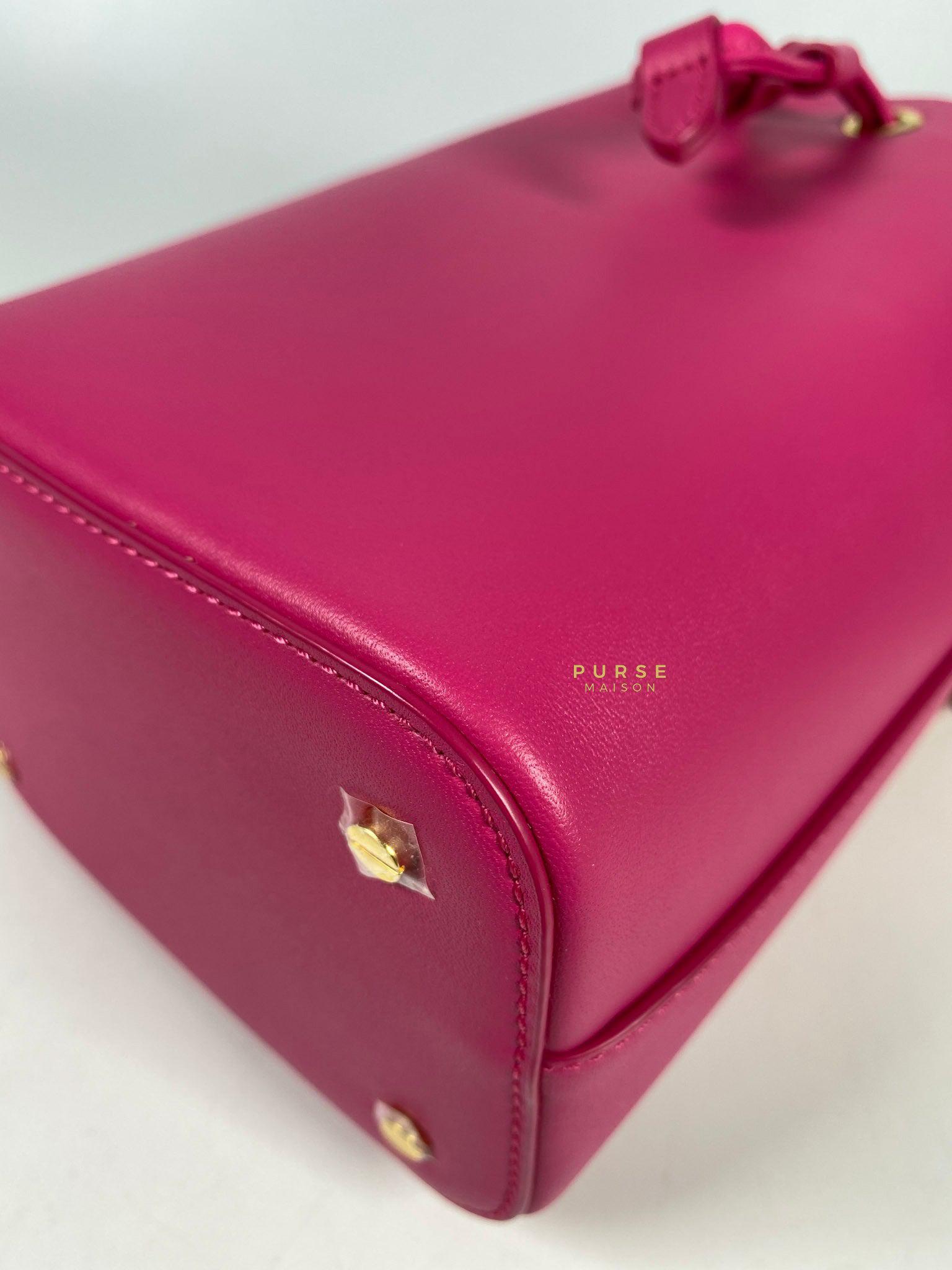 MCM Mini Chain Drawstring Beetroot Pink Bag