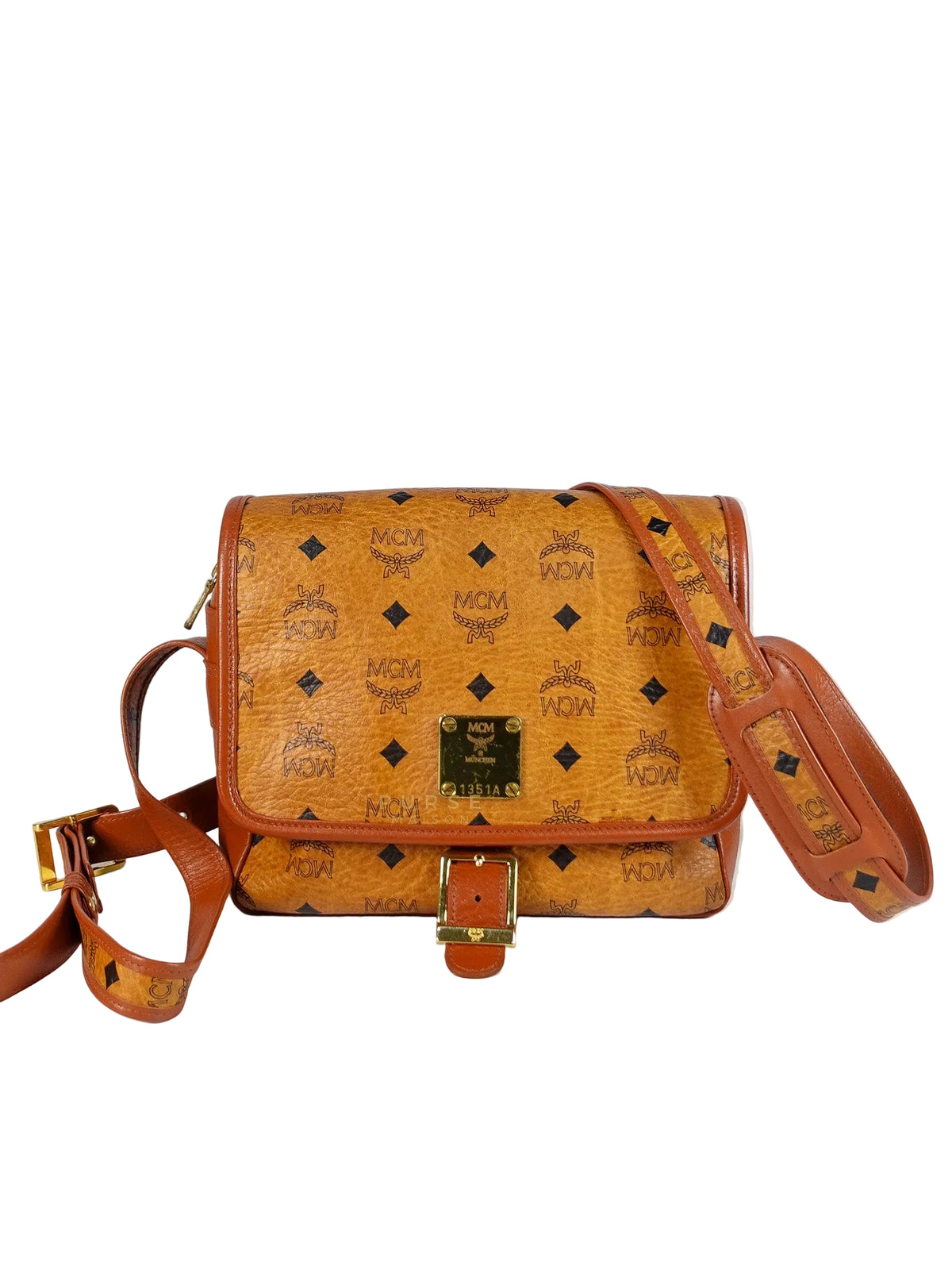 Visetos Crossbody Bag Medium in Brown Gold Hardware | Purse Maison Luxury Bags Shop