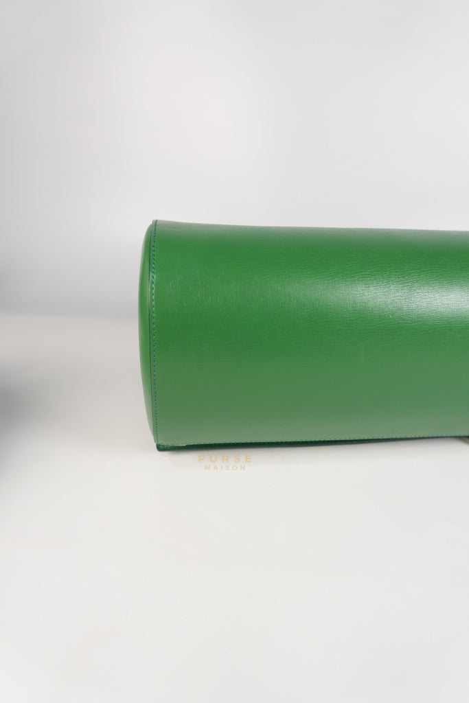 Medium Pandora Box in Green Calfskin Leather | Purse Maison Luxury Bags Shop
