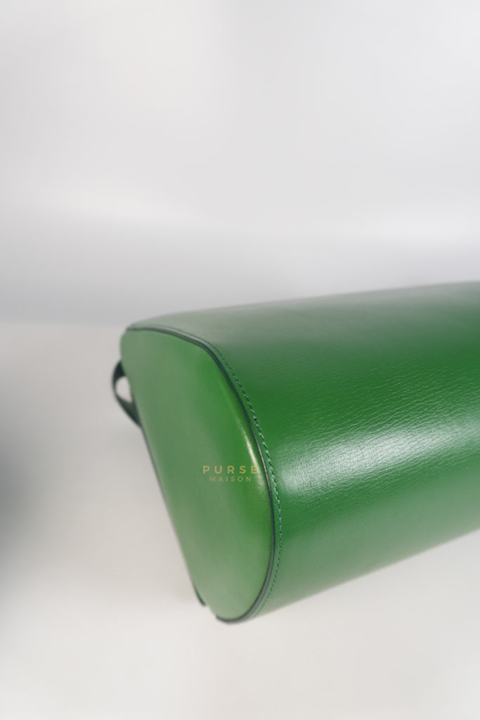 Medium Pandora Box in Green Calfskin Leather | Purse Maison Luxury Bags Shop
