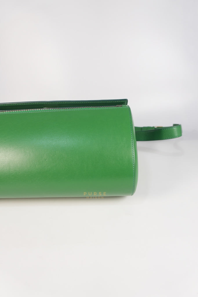 Medium Pandora Box in Green Calfskin Leather | Purse Maison Luxury Bags Shop