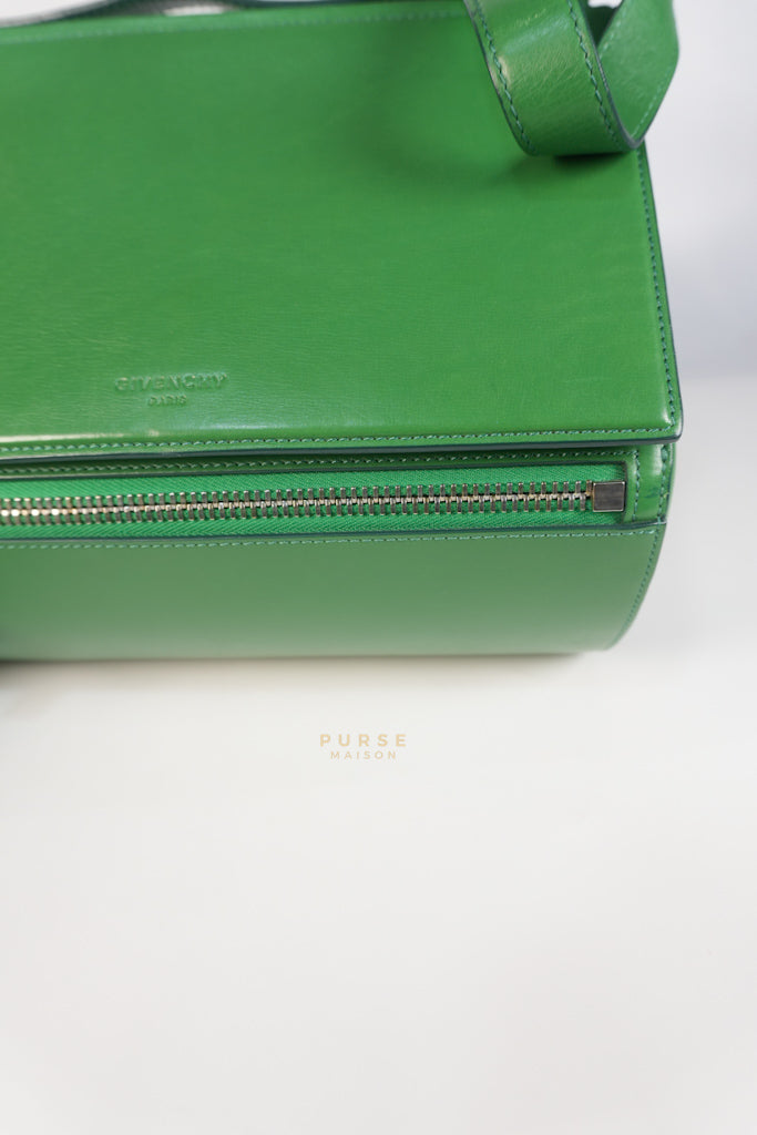Medium Pandora Box in Green Calfskin Leather | Purse Maison Luxury Bags Shop