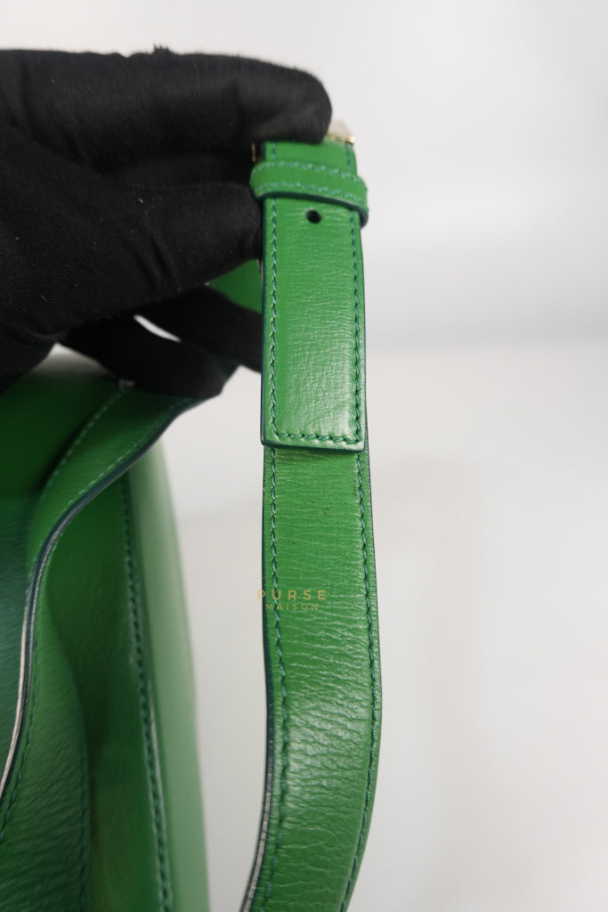 Medium Pandora Box in Green Calfskin Leather | Purse Maison Luxury Bags Shop