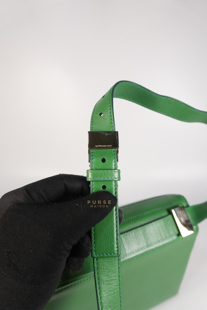 Medium Pandora Box in Green Calfskin Leather | Purse Maison Luxury Bags Shop