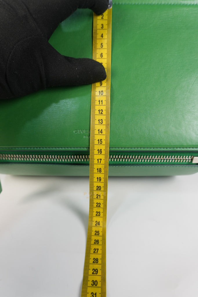 Medium Pandora Box in Green Calfskin Leather | Purse Maison Luxury Bags Shop