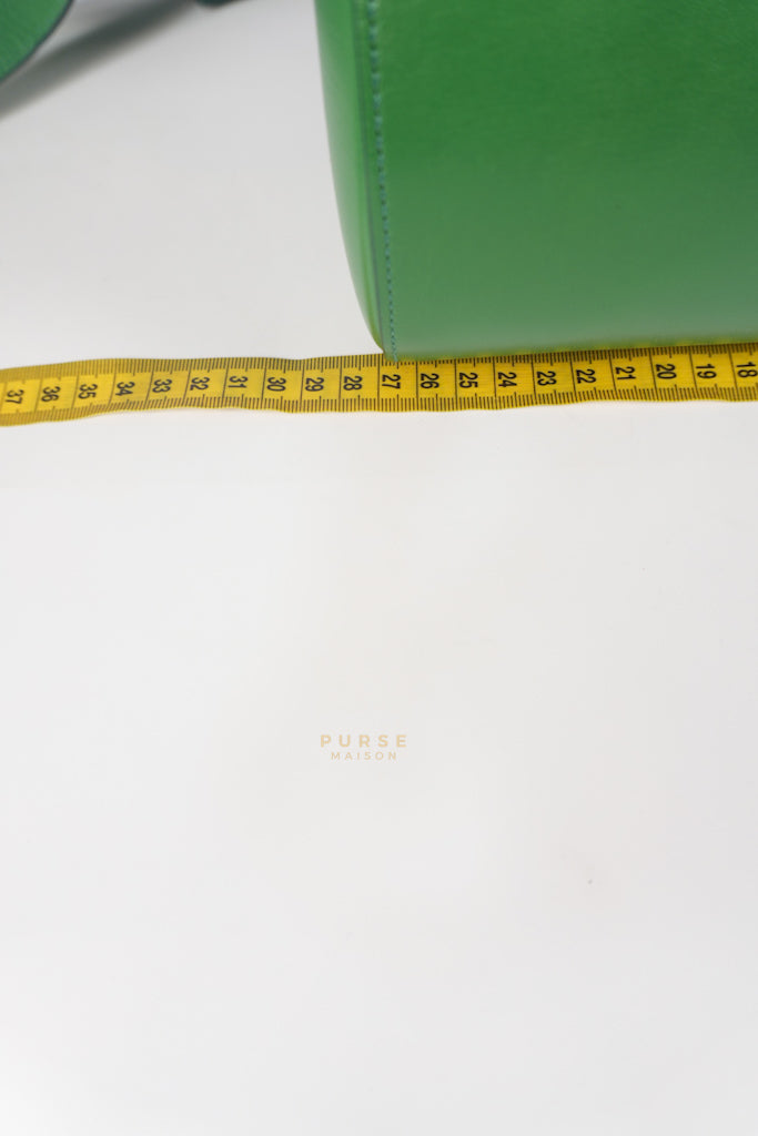 Medium Pandora Box in Green Calfskin Leather | Purse Maison Luxury Bags Shop