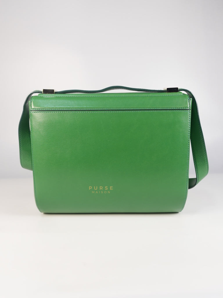 Medium Pandora Box in Green Calfskin Leather | Purse Maison Luxury Bags Shop
