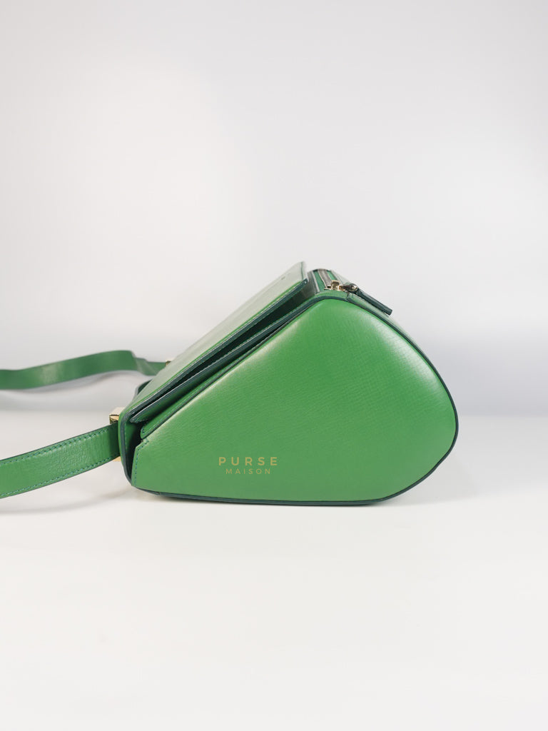 Medium Pandora Box in Green Calfskin Leather | Purse Maison Luxury Bags Shop