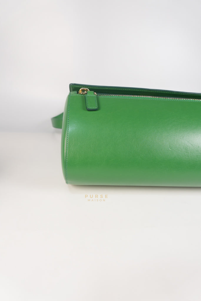Medium Pandora Box in Green Calfskin Leather | Purse Maison Luxury Bags Shop