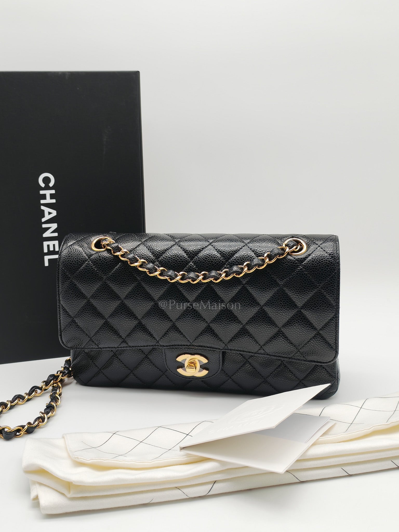Medium Classic Double Flap Caviar GHW Microchip Unused Year 2022 K860XGCK
