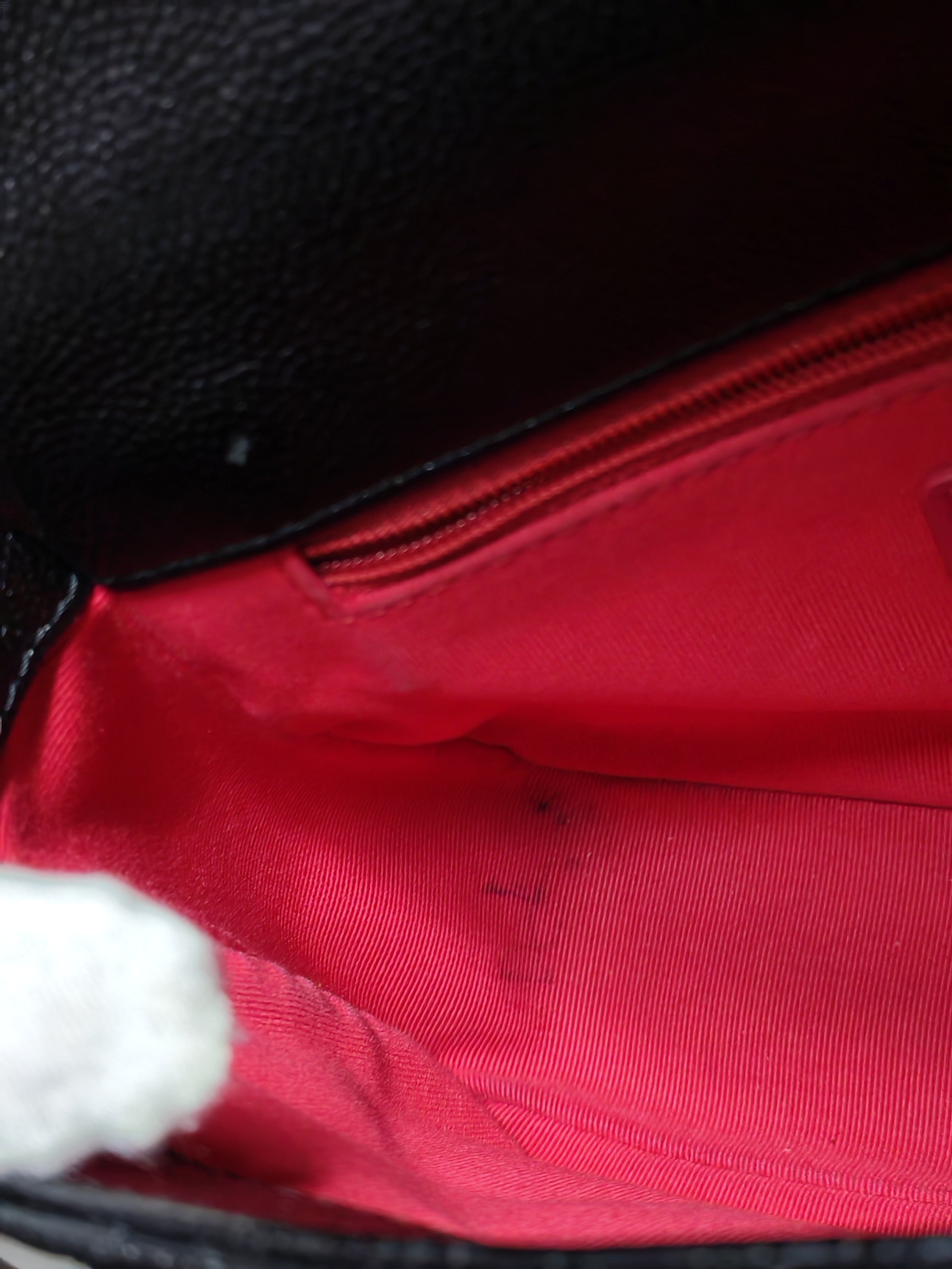 Melody Flap Bag in Shiny Caviar Leather and Aged Gold Hardware (Microchip) | Purse Maison Luxury Bags Shop