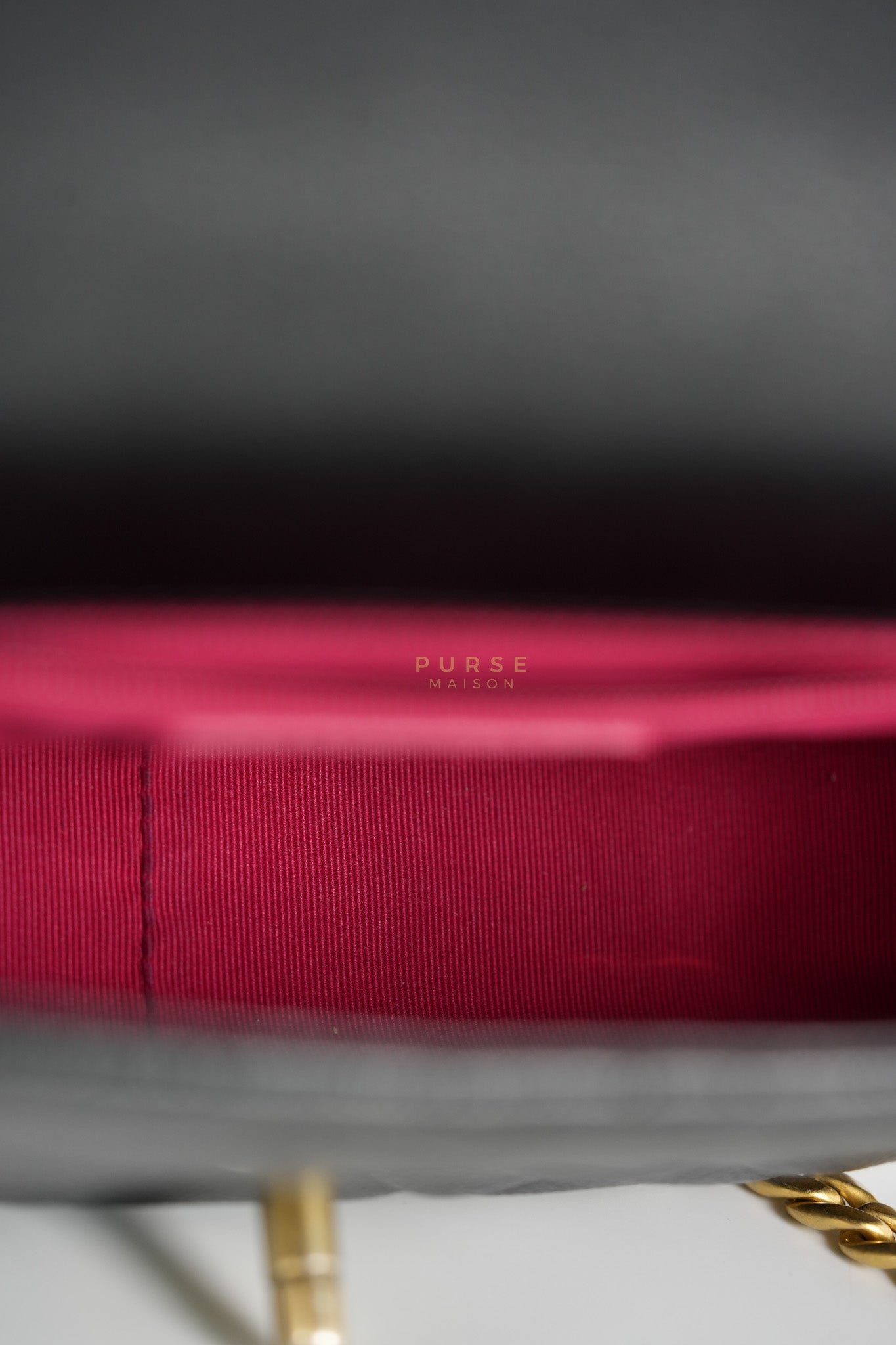 Melody Flap Bag in Shiny Caviar Leather and Aged Gold Hardware (Microchip) | Purse Maison Luxury Bags Shop