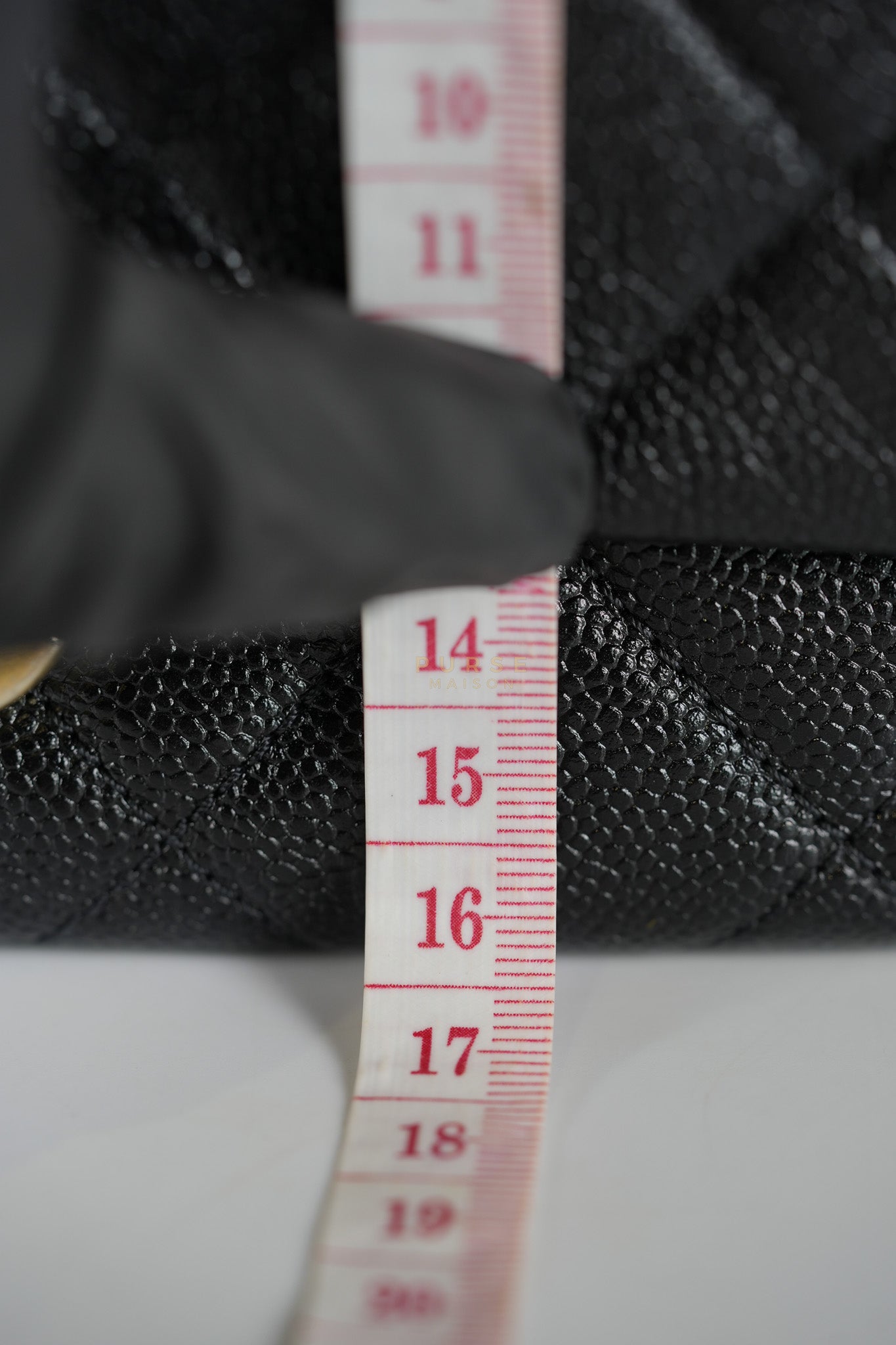 Melody Flap Bag in Shiny Caviar Leather and Aged Gold Hardware (Microchip) | Purse Maison Luxury Bags Shop