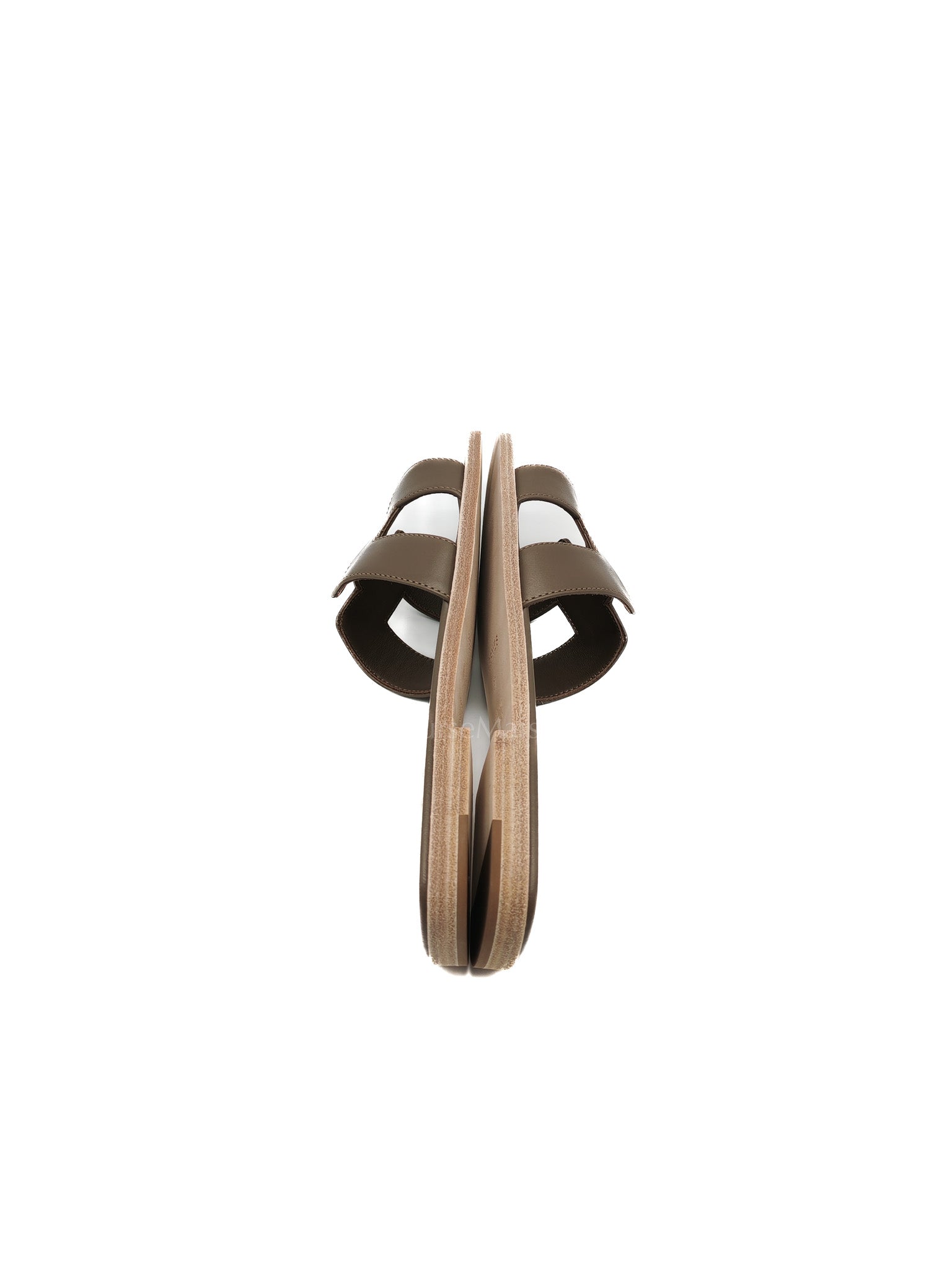 Oran Sandals in Etoupe Swift Leather Size 37 EU (23.5cm)