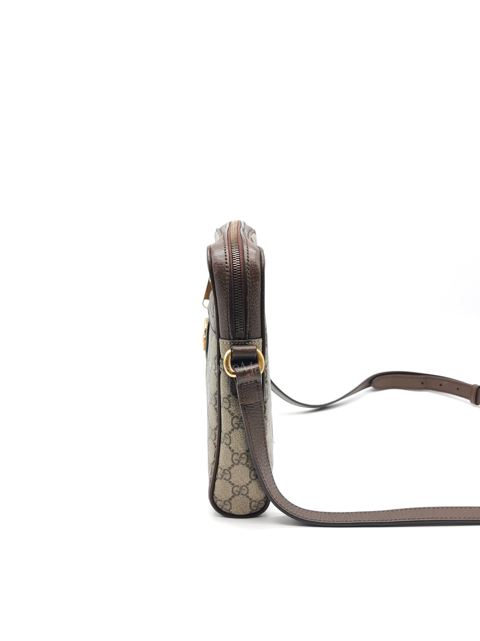 Ophidia Messenger Bag Small in GG Supreme Canvas & Gold Hardware
